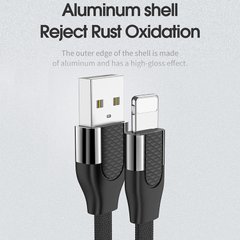 USB кабель для iPhone Lightning JOYROOM U Shape Aluminum S-M359 |1M, 2.4A|