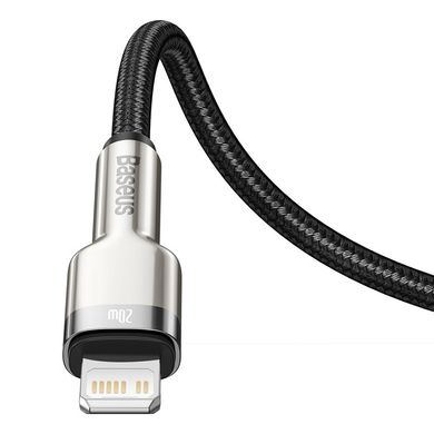 USB кабель Type С на Lightning Baseus Cafule Series Metal Data Cable |2M, 20W, PD|. Black