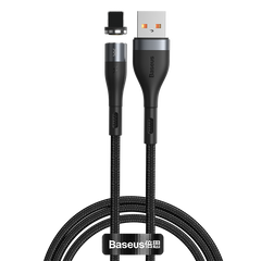 USB кабель для iPhone Lightning BASEUS Zinc Magnetic Safe Fast Charging Data Cable |1m, 2.4 A| (CALXC-KG1)