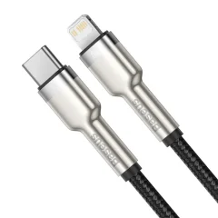 USB кабель Type С на Lightning Baseus Cafule Series Metal Data Cable |1M, 20W, PD|. Black