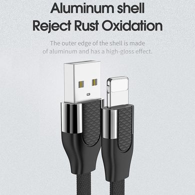 USB кабель для iPhone Lightning JOYROOM U Shape Aluminum S-M359 |1M, 2.4A|