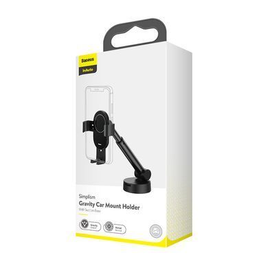 Держатель для телефона в машину BASEUS Simplism gravity car mount. Black