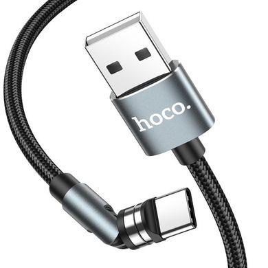 Магнітний кабель для зарядки Hoco U94 Type-C Universal 360 ° rotating magnetic | 1.2m, 2.4A |. Black