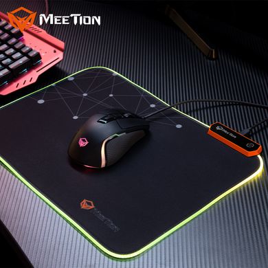 Килимок для миші з підсвічуванням MeeTion Backlit Gaming Mouse Pad RGB MT-PD120. Black. 340х250 мм