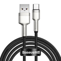 USB-кабель Type-C Baseus Cafule Series Металевий кабель для передачі даних | 2M, 5A, 40W |. Black