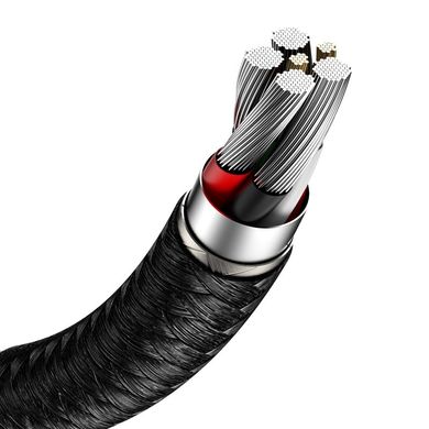 USB-кабель Type-C Baseus Cafule Series Металевий кабель для передачі даних | 1M, 5A, 40W |. Black
