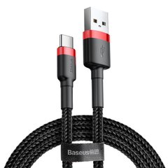 USB кабель Type-C BASEUS cafule |1m, 3A|. Black-Red