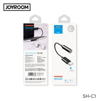 Переходник JOYROOM Ben Series Type-C to 3.5mm Audio Converter SH-C1. Black