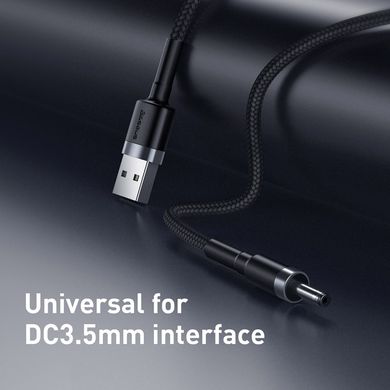 Кабель питания и зарядки USB to DC 3.5mm BASEUS Cable Cafule |1M, 2A|. Black