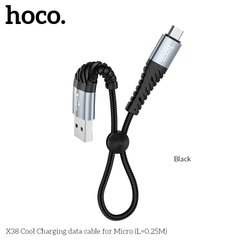 Кабель Hoco Micro USB Cool X38 |0.25m, 2.4A|