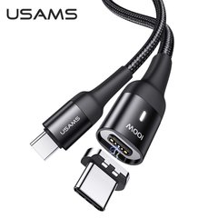 Кабель USAMS магнитный Type-C To Type-C Fast Charge Magnetic Data Cable US-SJ466 U58 |1.5m, 100W PD, 5A|