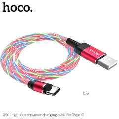 Кабель HOCO Type-C магнитный RGB LED Ingenious streamer U90 |1M, 2A|