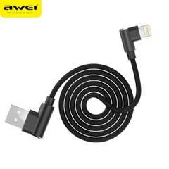 USB кабель для iPhone Lightning AWEI L Type CL-34 |1.5m, 2.4A|