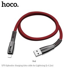 USB кабель для iPhone Lightning HOCO Splendor Led U70 |1.2m, 2.4A|