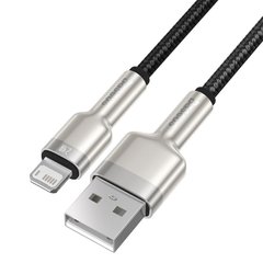 USB кабель для iPhone Lightning Baseus Cafule Series Metal Data Cable |0,25M, 2.4A|. Black