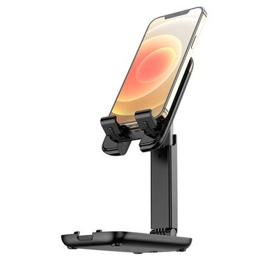 Подставка для телефонов и планшетов настольная HOCO S28 Dawn folding desktop stand |4.7-14"|. Black