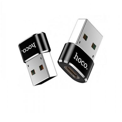 Перехідник USB to Type-C HOCO UA6. Black