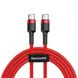 USB кабель Type-c на Type-c BASEUS Flash charge cafule |PD2.0, 60W, 3A, 1M|. Red
