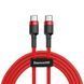 USB кабель Type-c на Type-c BASEUS Flash charge cafule | PD2.0, 60W, 3A, 1M |. Red