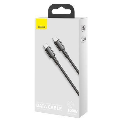 Кабель BASEUS Type-C to Type-C High Density Braided Fast Charging Data Cable |1M, 5A, 100W| (CATGD-A01)