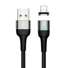 USB кабель для iPhone Lightning USAMS Aluminum Alloy магнітний US-SJ326 U28 |1m, 2.4 A|