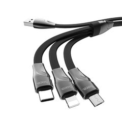 Кабель Micro USB combo+Lightning+Type-C HOCO U57 |1.2 M, 2.4 A|