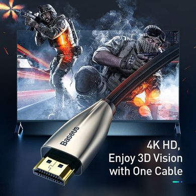 HDMI кабель BASEUS 4KHDMI Male To 4KHDMI Male Horizontal |3M, HDMI2.0|. Black