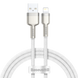 USB кабель Lightning Baseus Cafule Series Metal Data Cable |1M, 2.4A|. White