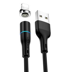 USB кабель для iPhone Lightning USAMS Aluminum Alloy магнітний US-SJ352 U32 |1m, 2.4 A|