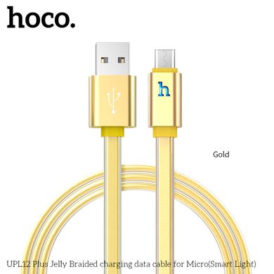 Кабель HOCO Micro USB with LED Jelly UPL12 Plus |1.2m, 2.4A|