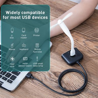USB хаб BASEUS USB Square Round 4in1 |1xUSB3.0/3xUSB2.0, Micro USB Power Supply|