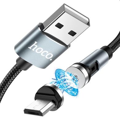 Магнітний кабель для зарядки Hoco U94 Micro USB Universal 360 ° rotating magnetic | 1.2m, 2.4A |. Black