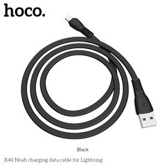 USB кабель для iPhone Lightning HOCO TPE Flat Noah X40 |1m, 2.4A|