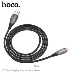 Кабель Hoco Micro USB with LED Star U71 |1.2m, 2.4A|
