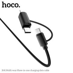 Кабель HOCO Combo Lightning/Micro USB/Type-C Multi-Way X41 |1m, 2.4A|