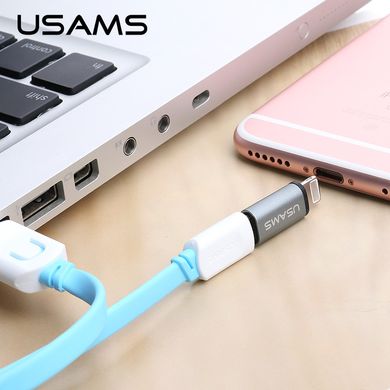 Перехідник USAMS Lightning to Micro USB US-SJ049 Grey