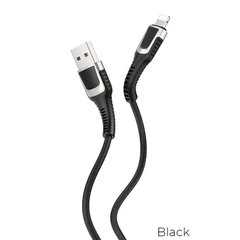USB кабель для iPhone Lightning HOCO Jazz Metal & Leather U81 |2.4A, 1.2m|