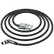 Магнитный кабель для зарядки Hoco U94 Lightning Universal 360° rotating magnetic |1.2m, 2.4A|. Black