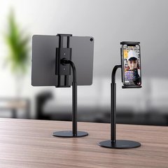 Подставка для телефонов и планшетов настольная Soaring series metal desktop stand HOCO PH30. Black