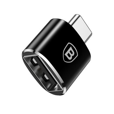 Перехідник Baseus Female USB to Type-C Male OTG Adapter Converter 2.4 A. Black