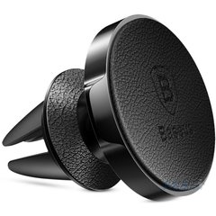 Тримач для телефону в машину магнітний BASEUS small ears air outlet (leather). Black