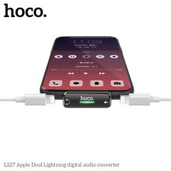 Перехідник HOCO Lightning to Dual Lightning LS27 |2A| Grey